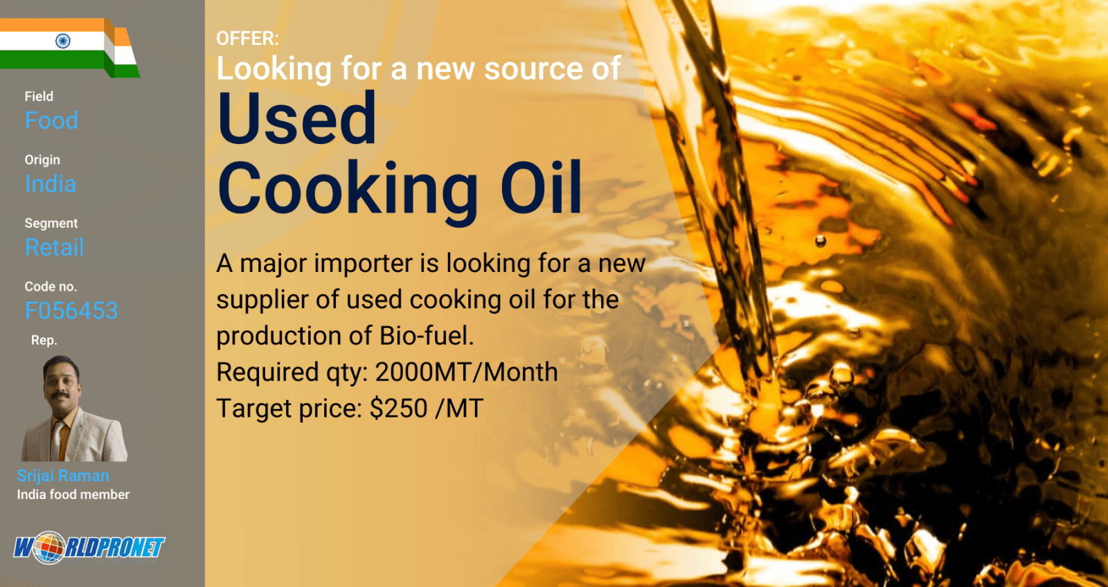 used cooking oil business plan