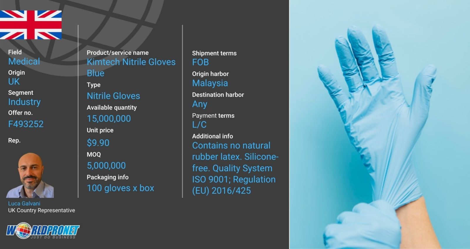 Price offer F493252 Kimtech Nitrile Gloves Blue